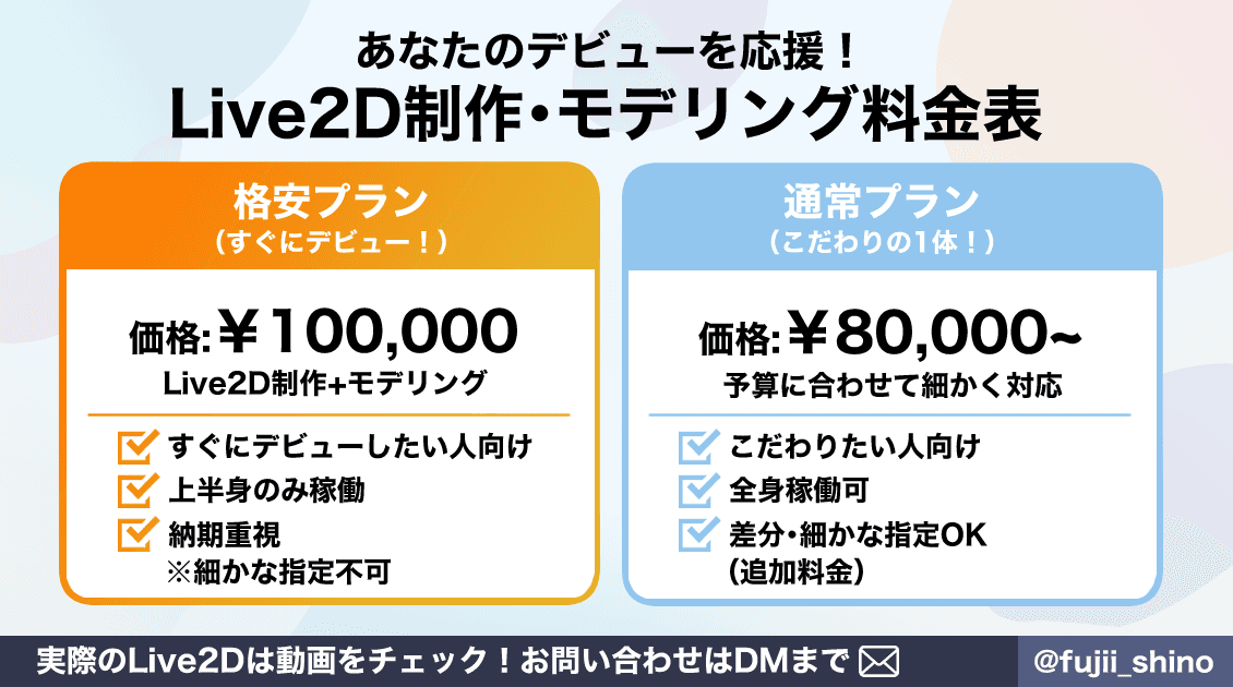 Live2d料金表・紹介動画 サムネイル